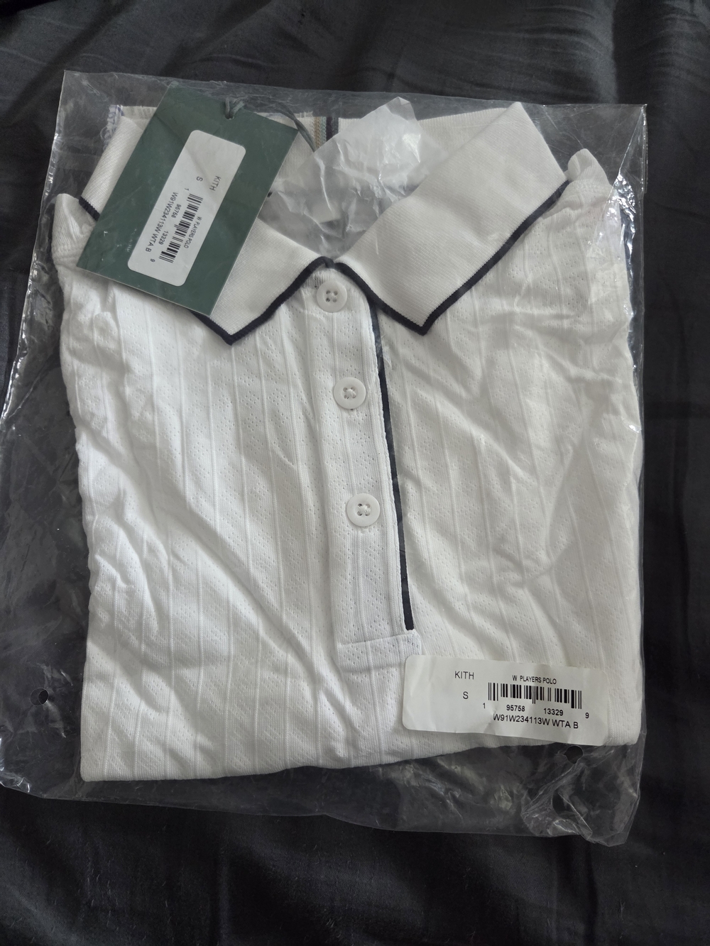 Kith Wilson White Polo with Black Contrast Piping